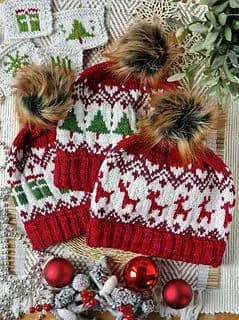 Family Christmas Hat - Kirsten Michele Knits
