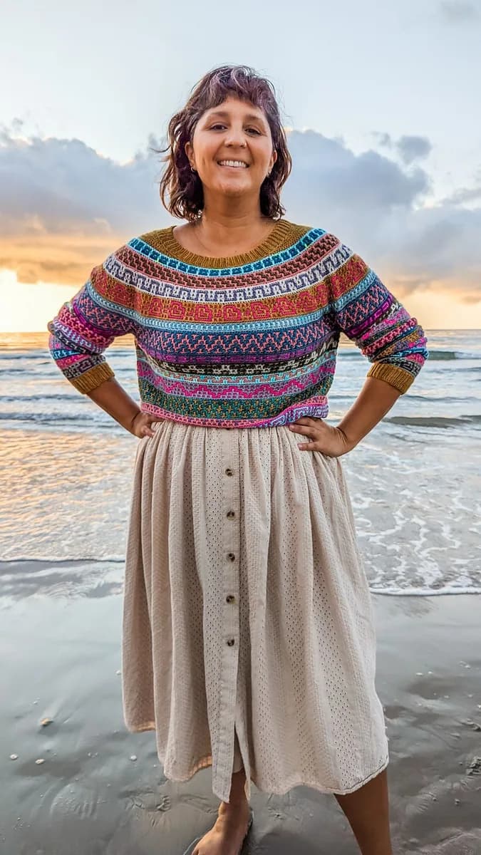 Mosaic Jumper Light - Nomad Stitches